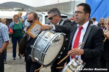 Santa Bárbara luce manto nuevo en la procesión de Lomo Catela (Foto Francisco Javier Santana)